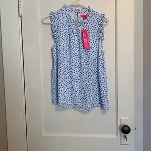 Lilly Pulitzer Cambria Top in Zanzibar Blue, size XS